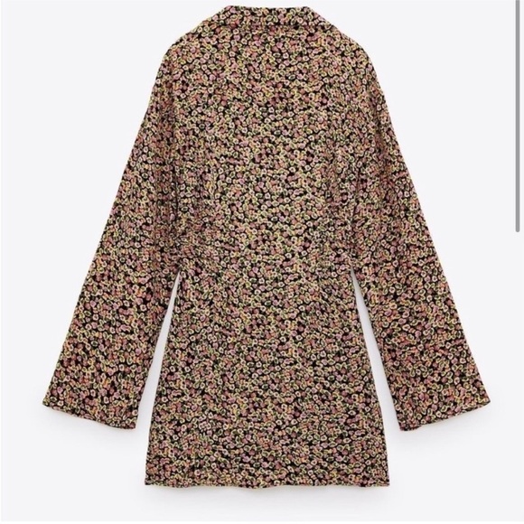 Zara floral retro mini dress BLOGGERS FAVORITE!! NWT - Picture 7 of 13